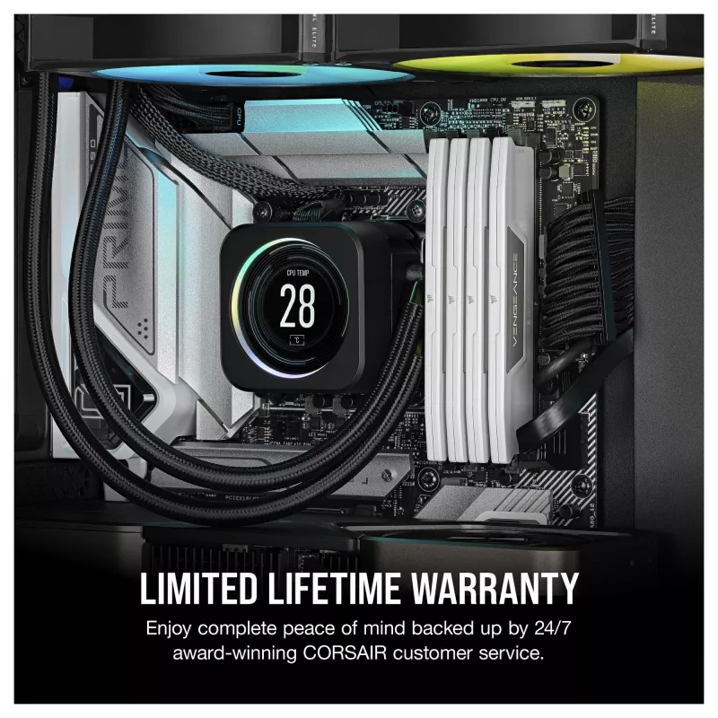 Corsair Vengeance 32GB (2x16GB) DDR5 6400MHz CL36 atminties rinkinys staliniams kompiuteriams – balta