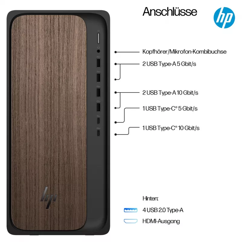 HP OmniDesk AI M03-0073ng - Intel Core Ultra 7 265, 16 GB RAM, 512 GB SSD, Windows 11 Home