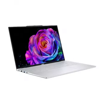 Nešiojamas kompiuteris Acer Swift Air 16 OLED SFA16-61M-R2T2 — AMD Ryzen AI 5 330, 16 colių WUXGA, 16 GB RAM, 512 GB SSD, Windows 11 Home, sidabrinis