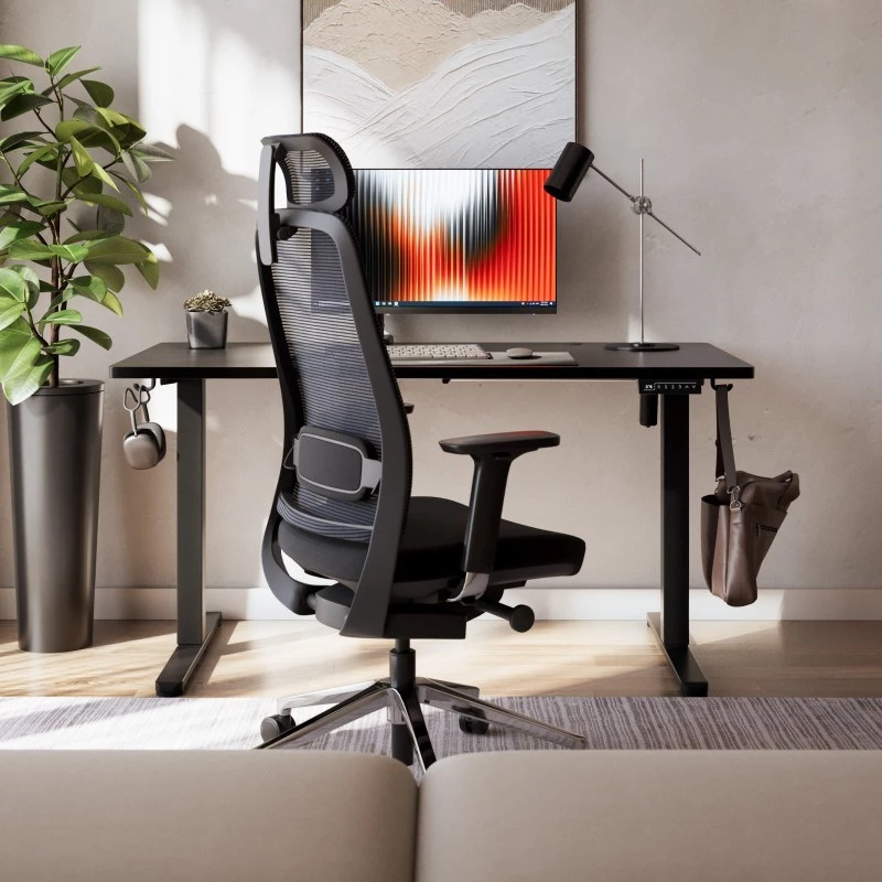 Reguliuojamo aukščio stalas mark adler Leader 7.3 juodas – ergonomiška darbo vieta