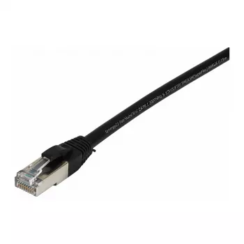 Synergy21 Patch kabelis RJ45, CAT8.1 2000MHz, 0,15m, juodas, S-STP(S/FTP), TPE/LSZH(SuperFlex), AWG26