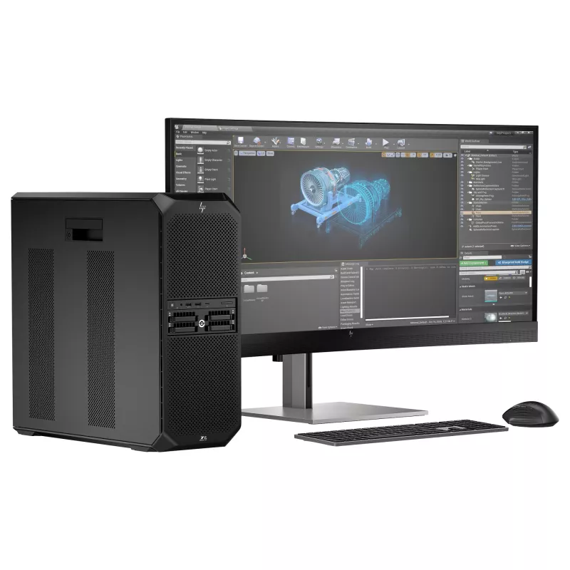 HP Z6 G5 A darbo stotis AMD Threadripper Pro 7955WX, 64GB RAM, 2000GB SSD, Win11Pro