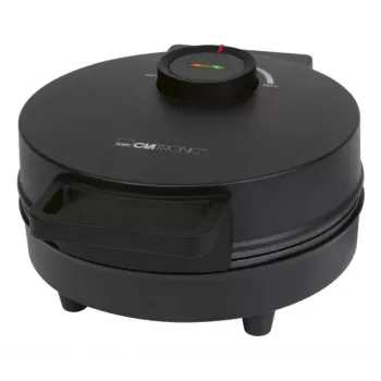 Vafelinė CLATRONIC WA 3832 – vienas apvalus vaflis, 1200 W, 20 cm plokštelės, juoda