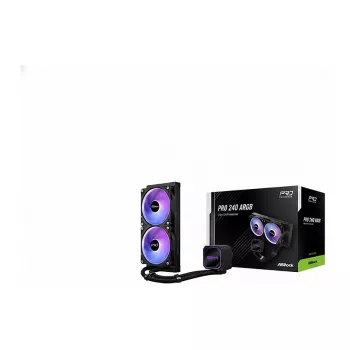 CPU aušintuvas ASROCK Pro 240 ARGB Juodas – 240 mm skystinis AIO, ARGB apšvietimas