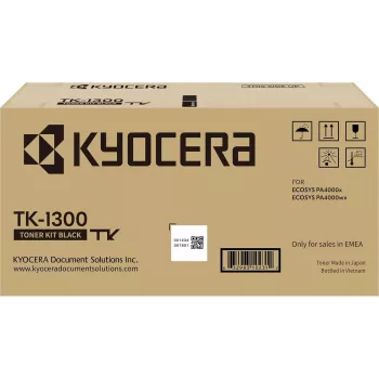 Kyocera Toner juodas TK-1300, skirtas 3 PA4000x/wx - kasetė - juoda