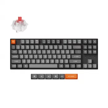 Keychron K8 Max mechaninė klaviatūra juoda 80% TKL USB RF belaidė Bluetooth