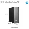 HP OmniDesk S03-0032ng - Lieknas stalinis kompiuteris - Core i3-14100 - 8 GB DDR5 - 256 GB SSD - Windows 11 Home