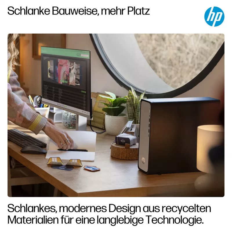 HP OmniDesk S03-0032ng - Lieknas stalinis kompiuteris - Core i3-14100 - 8 GB DDR5 - 256 GB SSD - Windows 11 Home