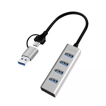 USB 3.0 4 prievadų USB-A šakotuvas 5 Gbit/s
