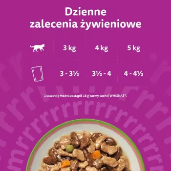 Šlapias kačių ėdalas Whiskas Tasty Mix šefo pasirinkimas padaže 40×85 g paketėlių