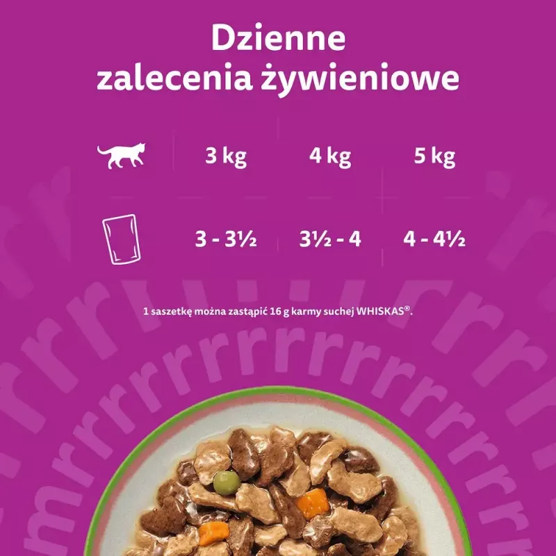 Šlapias kačių ėdalas Whiskas Tasty Mix šefo pasirinkimas padaže 40×85 g paketėlių