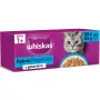 Šlapias kačių maistas maišeliuose Whiskas Žuvies skanėstai želė 80 x 85 g