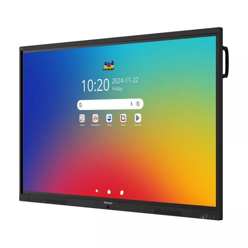 ViewBoard 41 serijos liečiamasis ekranas 65 colių UHD, Android 16 EDLA, IR 450 nitų, 2x20W + sub 15W + 8 masyvo mikrofonai, 3 x USB-C 8/128GB, 8 branduolių