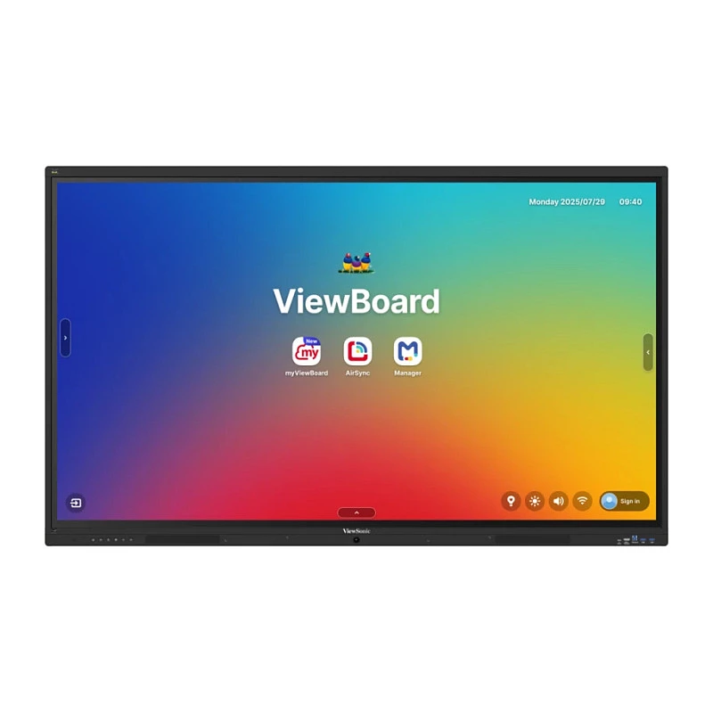 ViewBoard 41 serijos liečiamasis ekranas 65 colių UHD, Android 16 EDLA, IR 450 nitų, 2x20W + sub 15W + 8 masyvo mikrofonai, 3 x USB-C 8/128GB, 8 branduolių