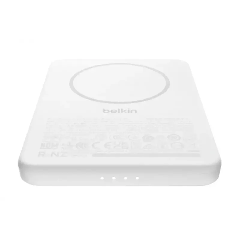 Power bank Belkin BPD010hqWH 5000 mAh, belaidis įkrovimas 7,5 W, USB-C, baltas