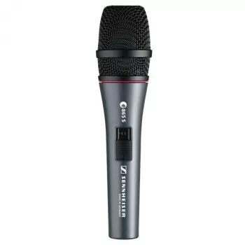 Vokalinis kondensatorinis mikrofonas Sennheiser E865‑S, superkardioidinis, su įjungimo/išjungimo mygtuku
