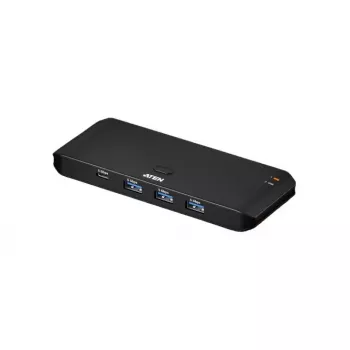USB 3.2 Gen 1 dalijimo jungiklis ATEN US4324 — 2 pagrindiniai kompiuteriai 4 įrenginiams, USB-A/USB-C sąsajos, 5 Gbit/s