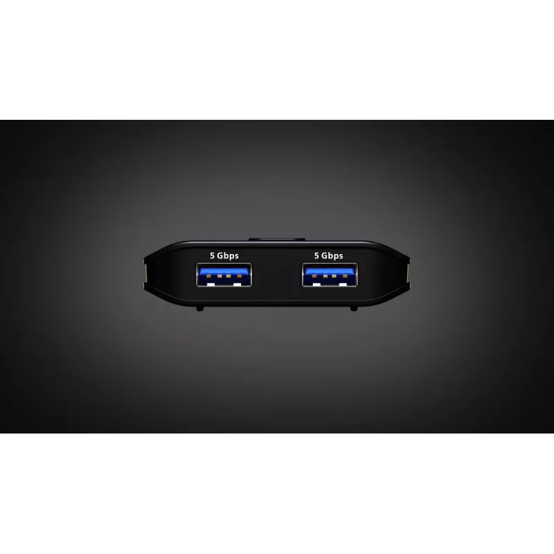 USB 3.2 Gen 1 2x2 dalijimosi jungiklis ATEN US4322 — 2 šeimininkai / 2 įrenginiai, Type-A