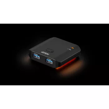 USB 3.2 Gen 1 2x2 dalijimosi jungiklis ATEN US4322 — 2 šeimininkai / 2 įrenginiai, Type-A