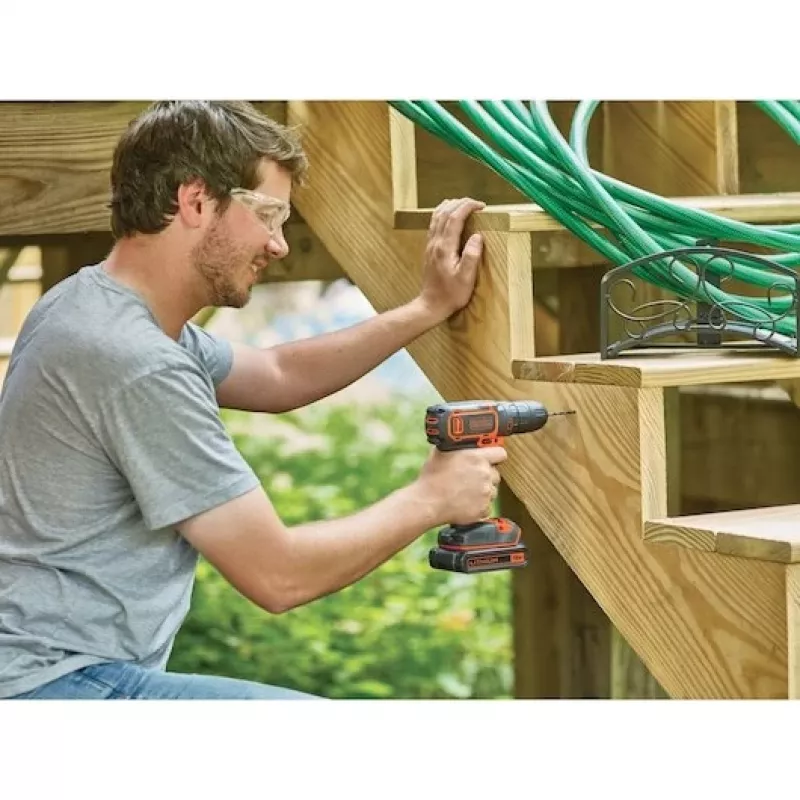 Gręžtuvas Black & Decker BDCDC18-QW 650 aps./min. Juoda, Oranžinė