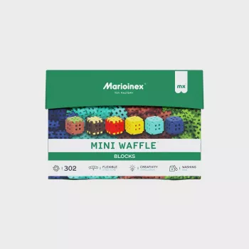 Konstruktorius Marioinex Mini Waffle 302 dalys – sukraunami tarpusavyje sujungiami blokeliai