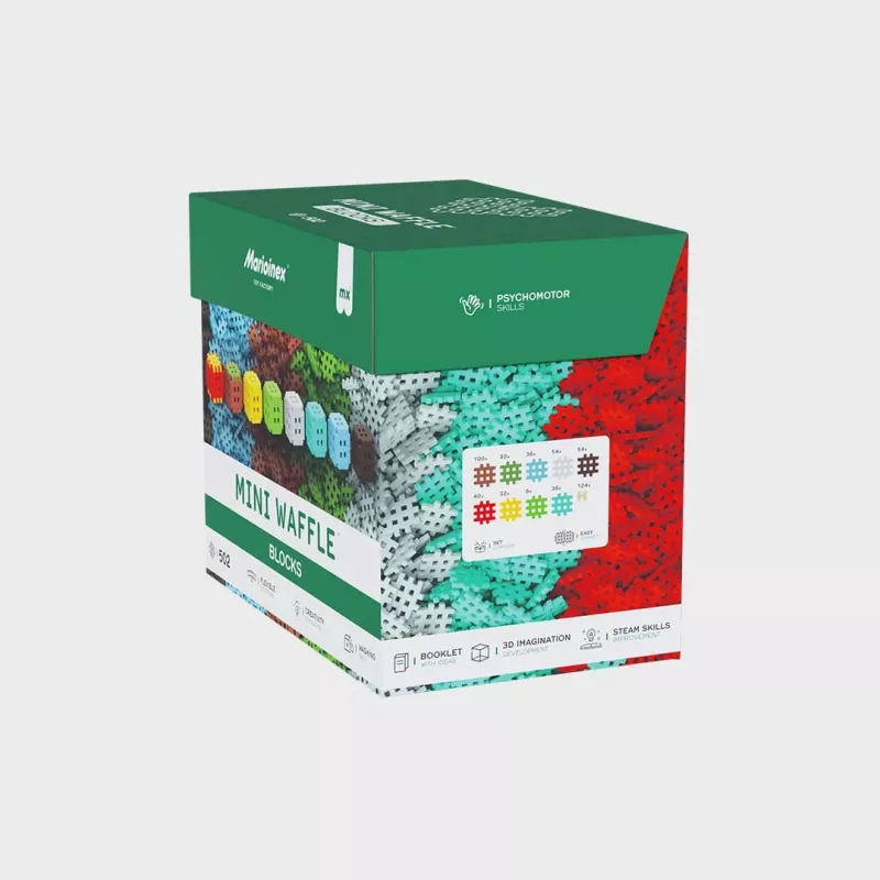 Konstruktorius Marioinex Klocki Waffle Mini Blocks – 502 detalės