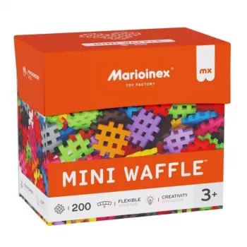 Konstruktorius Marioinex Mini Waffle 200 vnt. – plastikiniai jungiamieji blokeliai