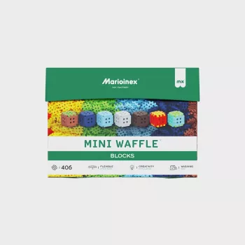 Marioinex Mini Waffle statybiniai blokeliai 406 vnt. – kūrybiškas konstravimo rinkinys