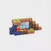 Marioinex Mini Waffle statybiniai blokeliai 406 vnt. – kūrybiškas konstravimo rinkinys