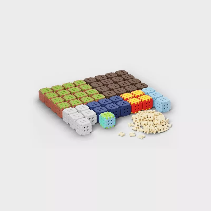 Marioinex Mini Waffle statybiniai blokeliai 406 vnt. – kūrybiškas konstravimo rinkinys