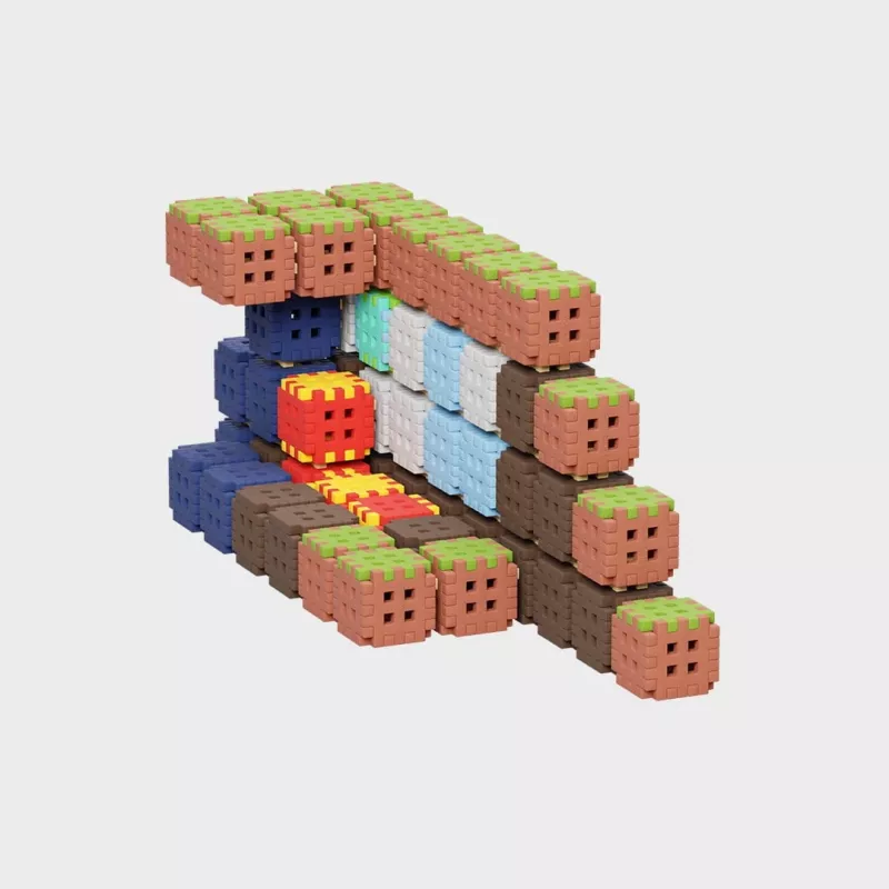Marioinex Mini Waffle statybiniai blokeliai 406 vnt. – kūrybiškas konstravimo rinkinys