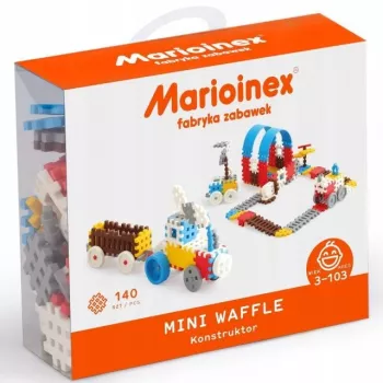 Marioinex Mini Waffle Set 2 – 140 dalių, tarpusavyje sujungiamos statybinės kaladėlės