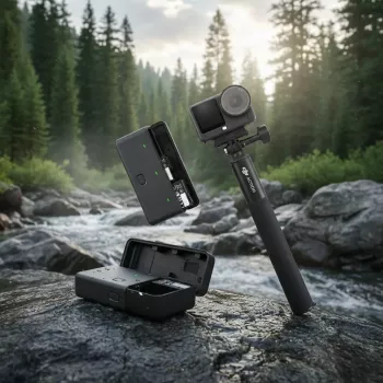 Veiksmo kamera DJI Osmo Action 6 Adventure Combo – 38 MP, 4K Ultra HD, 1/1,1 colio CMOS, 155° matymo laukas, 2x skaitmeninis priartinimas