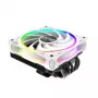 Akasa SOHO H6L RGB baltas – žemo profilio procesoriaus aušintuvas su RGB ventiliatoriumi, tinkamas mini-ITX kompaktinėms sistemoms