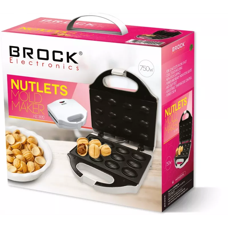 Sausainių keptuvė Brock Electronics HZ 3012 12 sausainių 750 W balta