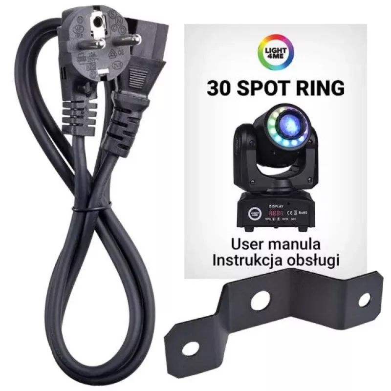 LIGHT4ME 30 SPOT RING – judančios galvos LED šviestuvas, 30 W