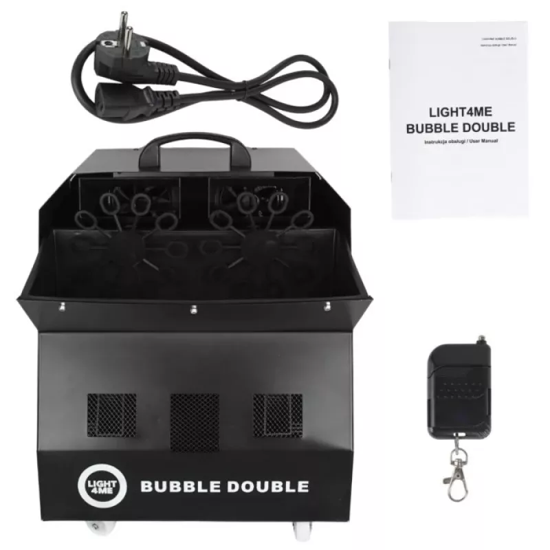 LIGHT4ME BUBBLE DOUBLE - Burbulų mašina 300W su belaidžiu nuotolinio valdymo pulteliu