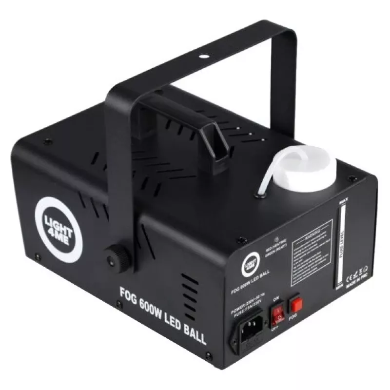 LIGHT4ME FOG 600W LED BALL - Dūmų mašina su LED rutuliu ir nuotolinio valdymo pultu