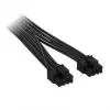 Corsair Premium Sleeved 2x 8-Pin į 12V-2x6 laidų rinkinys, skirtas Type-5 maitinimo šaltiniui - juoda