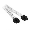 Corsair Premium Sleeved 2x 8-Pin į 12V-2x6 kabelis, skirtas Type-5 maitinimo šaltiniui - Baltas