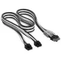 Corsair Premium Sleeved 2x 8-Pin į 12V-2x6 kabelis, skirtas Type-5 maitinimo šaltiniui – juoda/balta