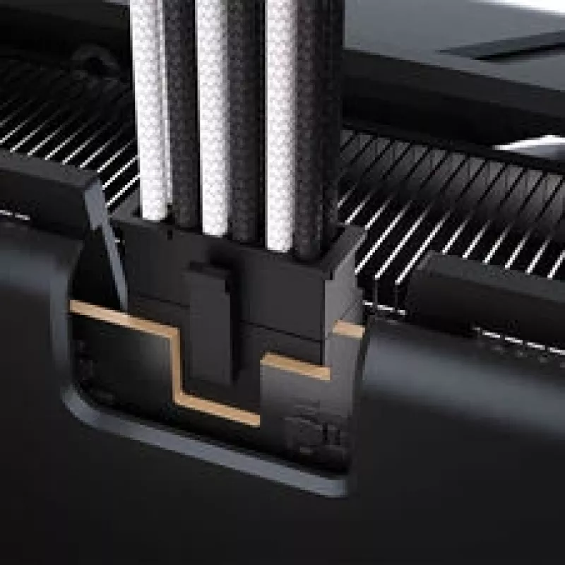 Corsair Premium Sleeved 2x 8-Pin į 12V-2x6 kabelis, skirtas Type-5 maitinimo šaltiniui – juoda/balta