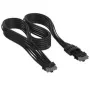Corsair Premium Sleeved 12V-2x6 į 12V-2x6 laidas, universalus - juodas