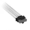 Corsair Premium Sleeved 12V-2x6 į 2x 6+2 kontaktų PCIe kabelis, Universalus - Baltas