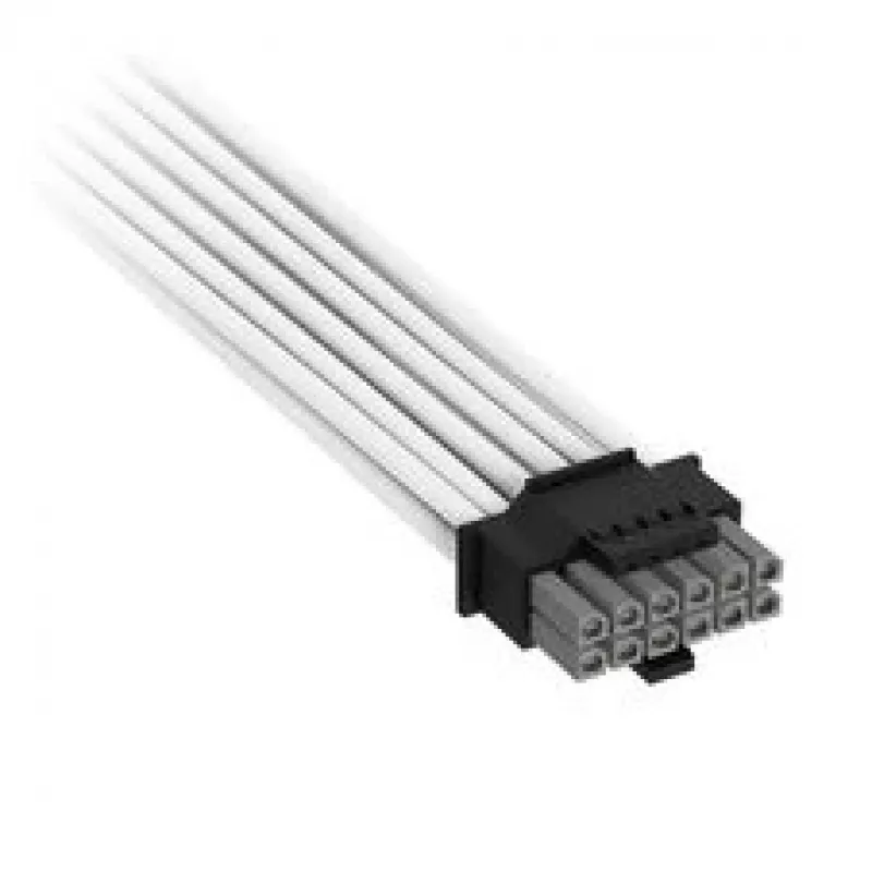 Corsair Premium Sleeved 12V-2x6 į 2x 6+2 kontaktų PCIe kabelis, Universalus - Baltas