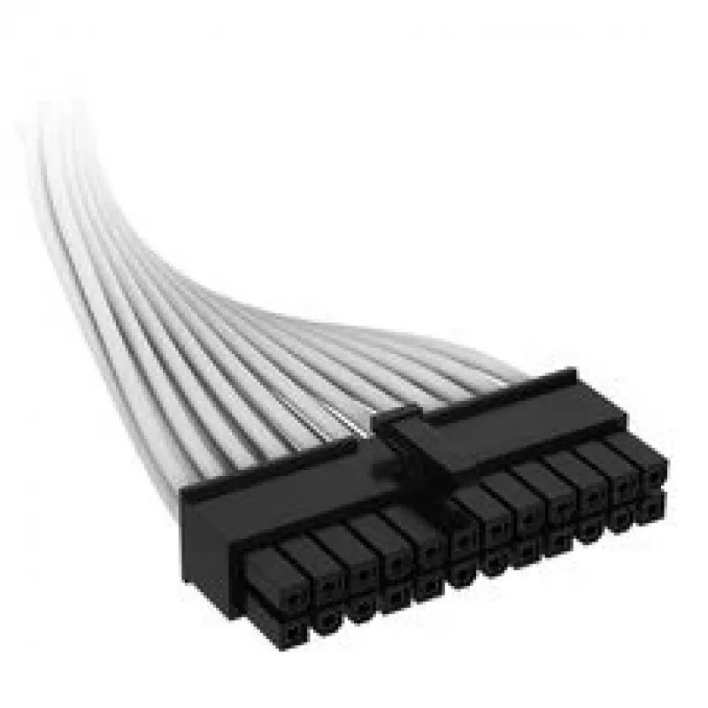 Corsair Premium Sleeved 24-Pin-ATX kabelis, Gen 5, Type-5 maitinimo šaltiniui - Baltas