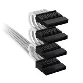 Corsair Premium Sleeved 4x SATA maitinimo laidas, Type-5 maitinimo blokams – Baltas