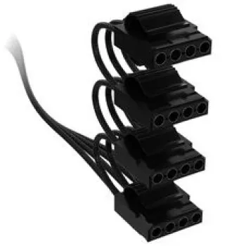 Corsair Premium Sleeved 4x 4 kaiščių Molex laidas, skirtas Type-5 maitinimo šaltiniui - juodas