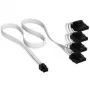 Corsair Premium Sleeved 4x 4 kaiščių Molex kabelis, skirtas Type-5 maitinimo šaltiniui - Baltas