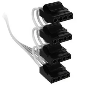 Corsair Premium Sleeved 4x 4 kaiščių Molex kabelis, skirtas Type-5 maitinimo šaltiniui - Baltas